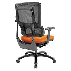 Vertical Black Mesh Back Chair with Shiny Black Base